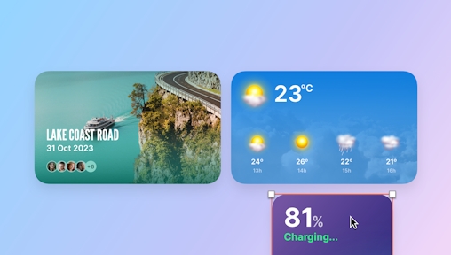 A gif showing a set of UI cards adjusting their layout in Sketch, showcasing Stacks in action.